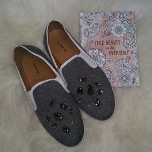 Torrid Gray Gemstone Slip on Sneakers